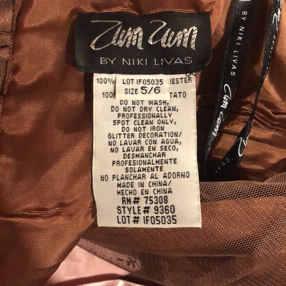 Formal brown and pink dress - Picture 6 of 6